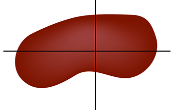 Illustration of an asymmetrical mole