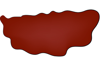 Illustration of mole with ragged, uneven edges