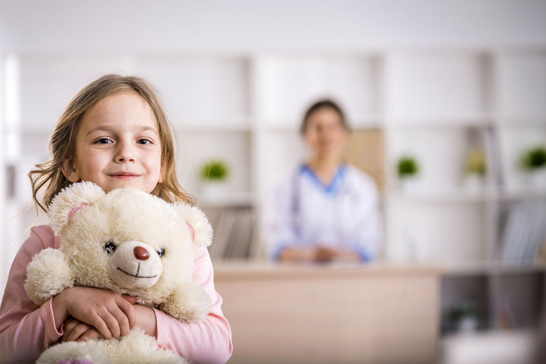 girl with teddy bear