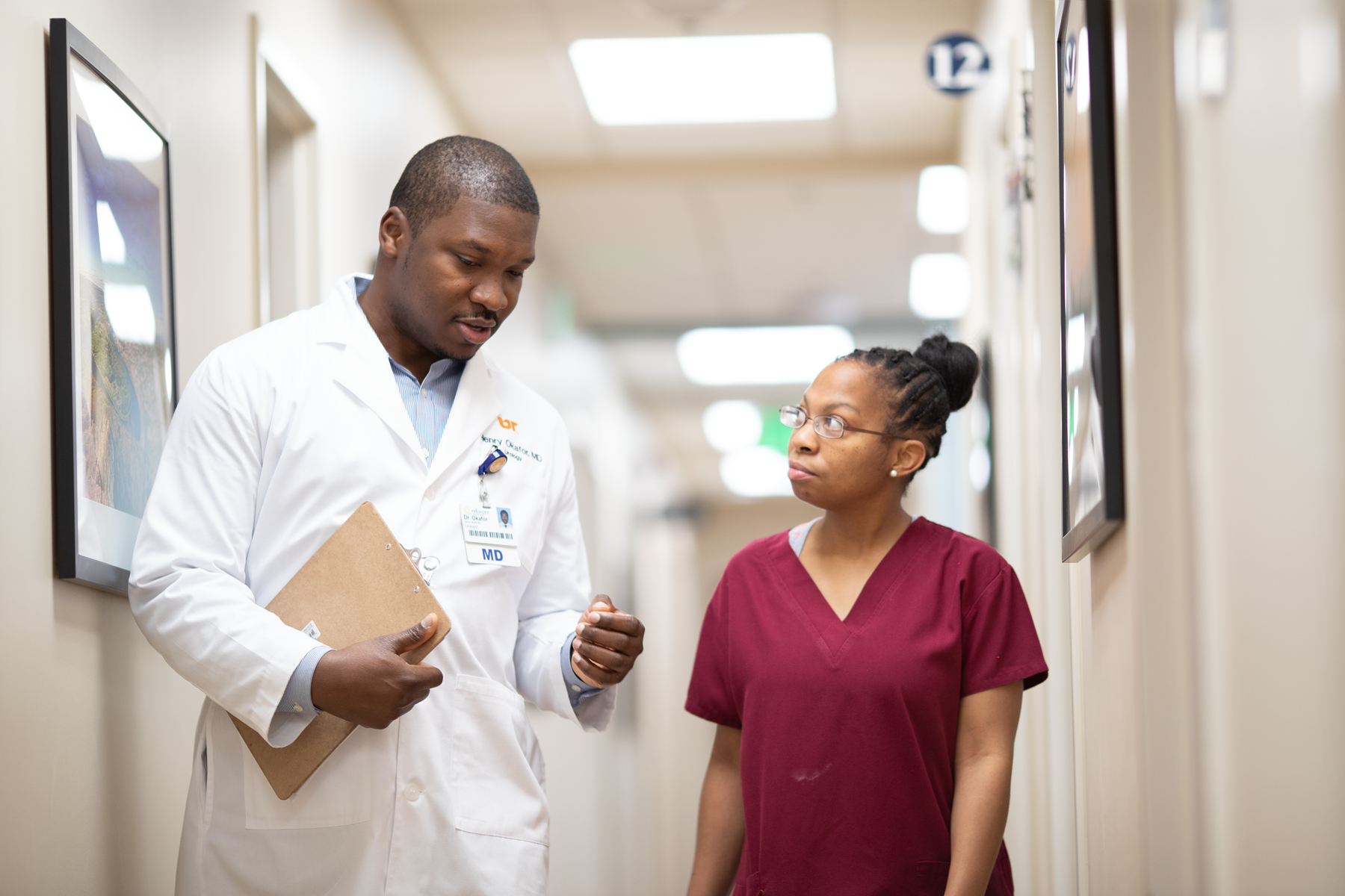 Dr. Okafor with nurse
