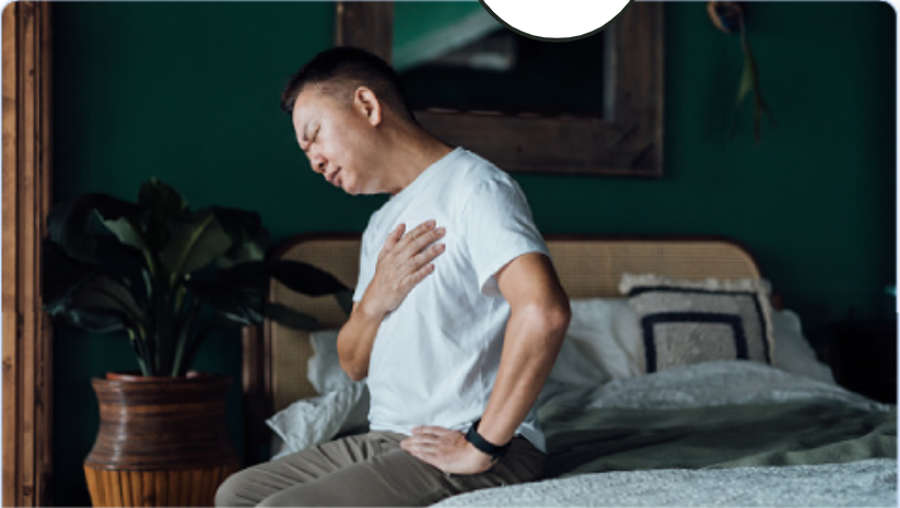 Patient  suffering with Chest Pain