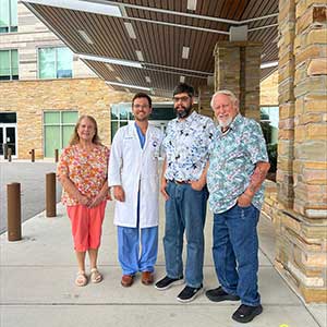 Dr. Peak with patient and family at Erlanger East Hospital
